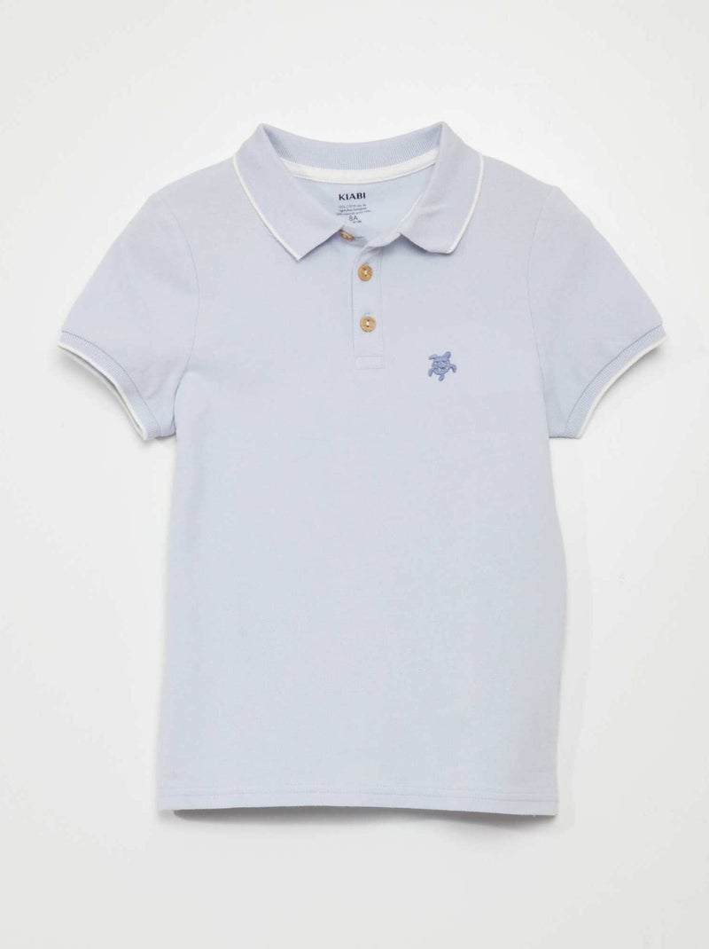 Polo de manga corta AZUL - Kiabi
