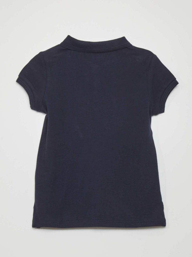 Polo de manga corta azul - Kiabi