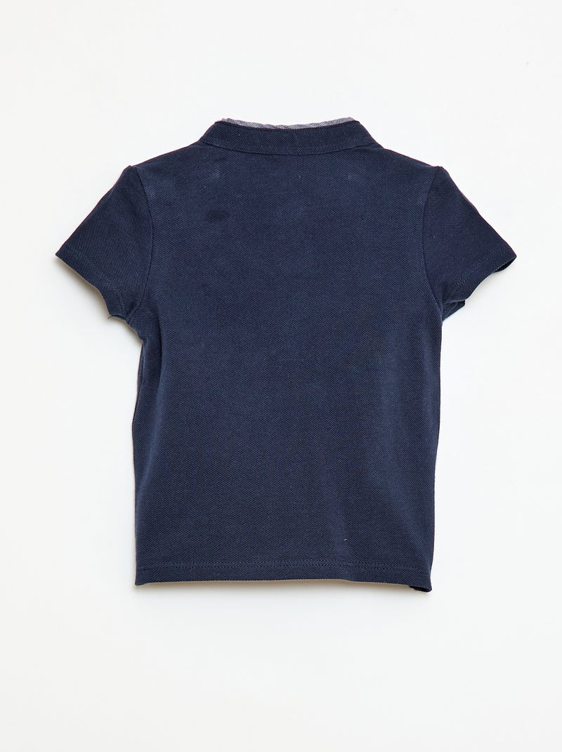 Polo de manga corta Azul - Kiabi
