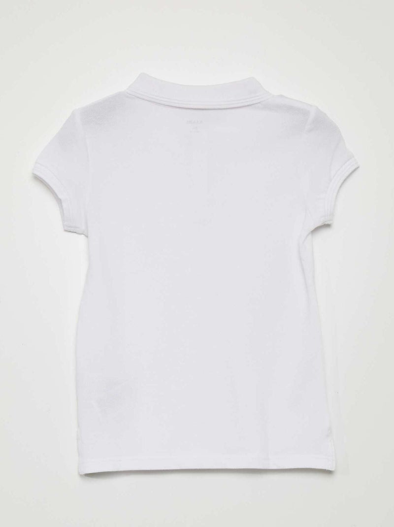 Polo de manga corta blanco - Kiabi