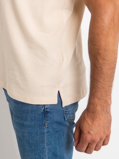 Polo de manga corta con cuello mao - AFIBEL - Kiabi