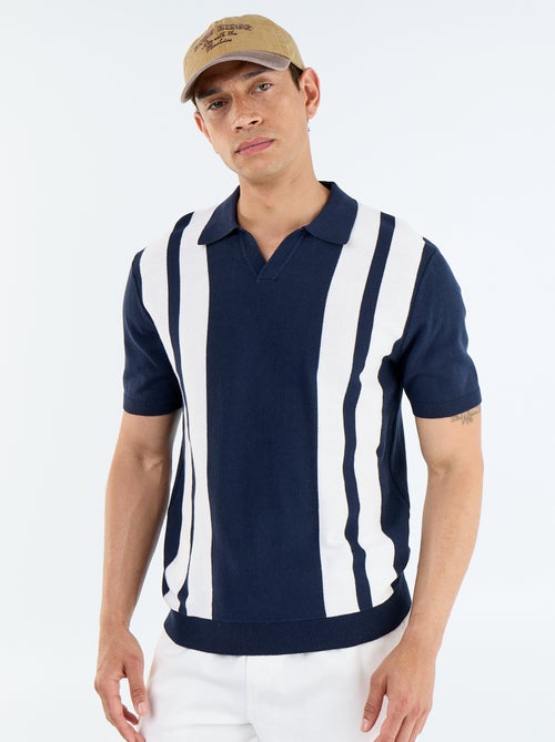 Polo de manga corta con cuello sin botones - Kiabi