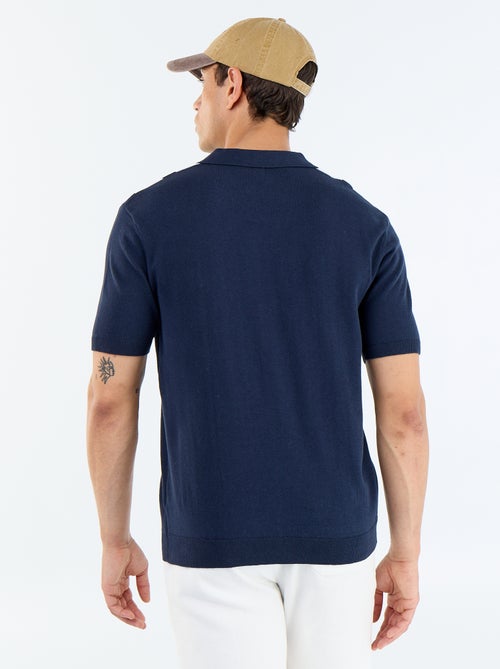 Polo de manga corta con cuello sin botones - Kiabi