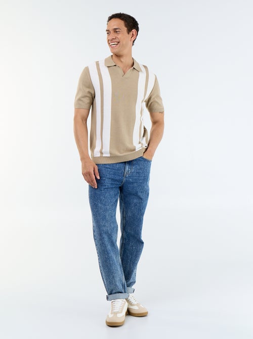 Polo de manga corta con cuello sin botones - Kiabi