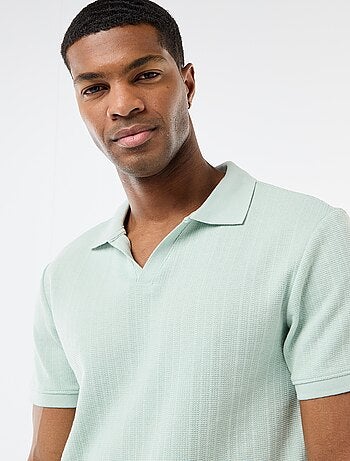 Polo de manga corta y material en nido de abeja