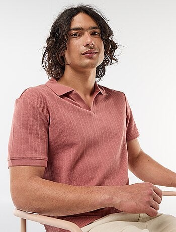 Polo de manga corta y material en nido de abeja