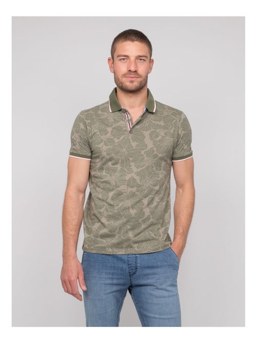 Polo de manga corta de algodón con motivos PAILLOTE - Kiabi Polo de manga corta de algodón con motivos PAILLOTE - Kiabi