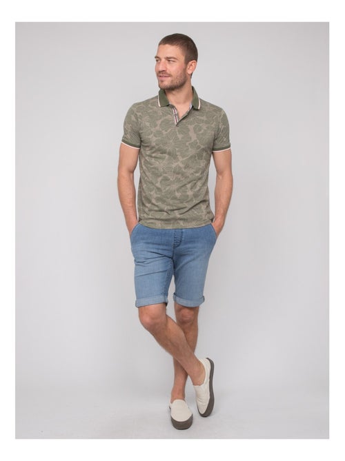 Polo de manga corta de algodón con motivos PAILLOTE - Kiabi Polo de manga corta de algodón con motivos PAILLOTE - Kiabi