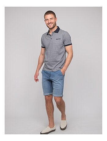 Polo de manga corta de algodón con motivos PALAINA