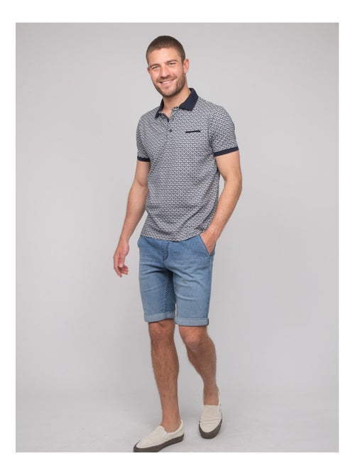 Polo de manga corta de algodón con motivos PALAINA - Kiabi