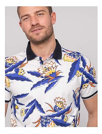 Polo de manga corta de algodón con motivos PEWA