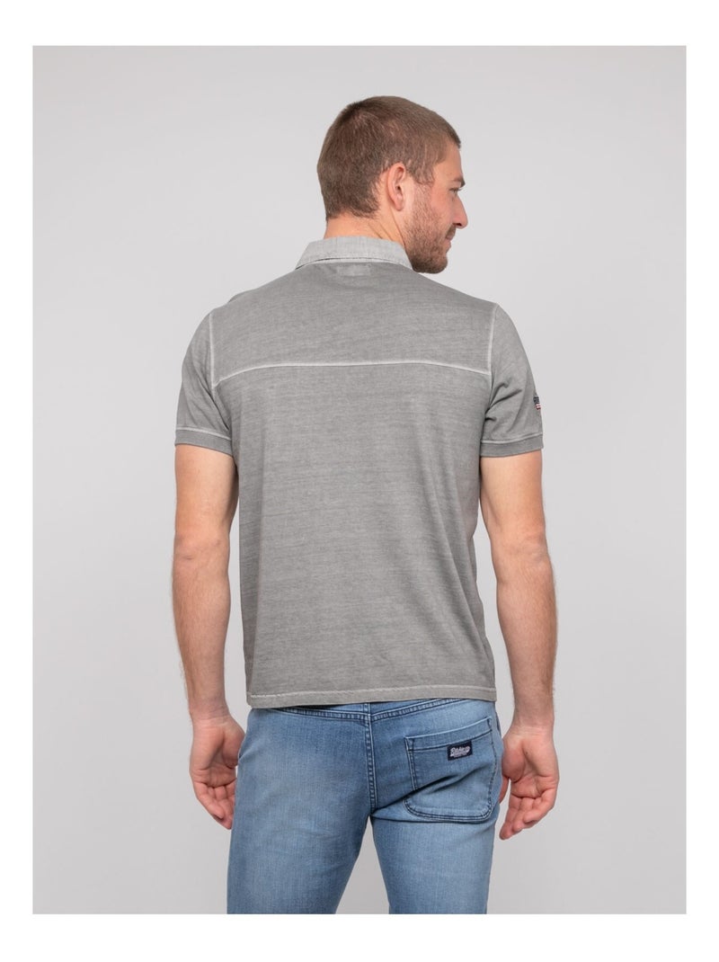 Polo de manga corta de algodón PILOTOMA Gris - Kiabi