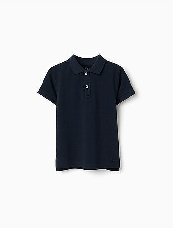 Polo de manga corta de algodón piqué