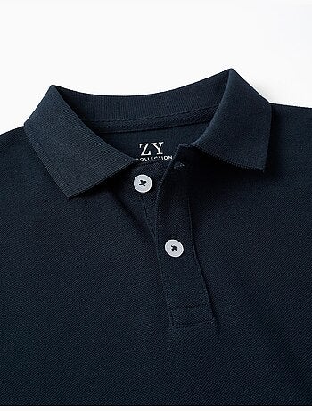 Polo de manga corta de algodón piqué