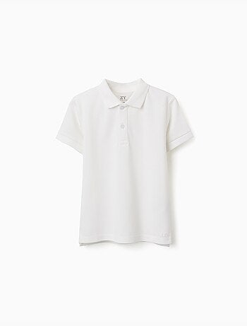 Polo de manga corta de algodón piqué