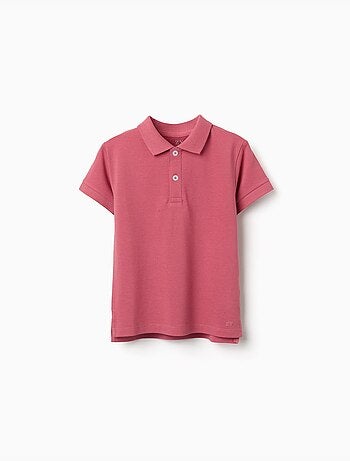 Polo de manga corta de algodón piqué