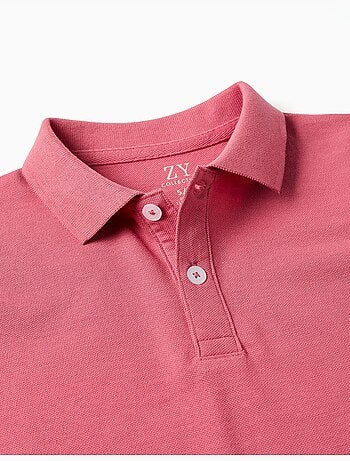 Polo de manga corta de algodón piqué