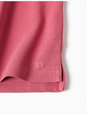 Polo de manga corta de algodón piqué