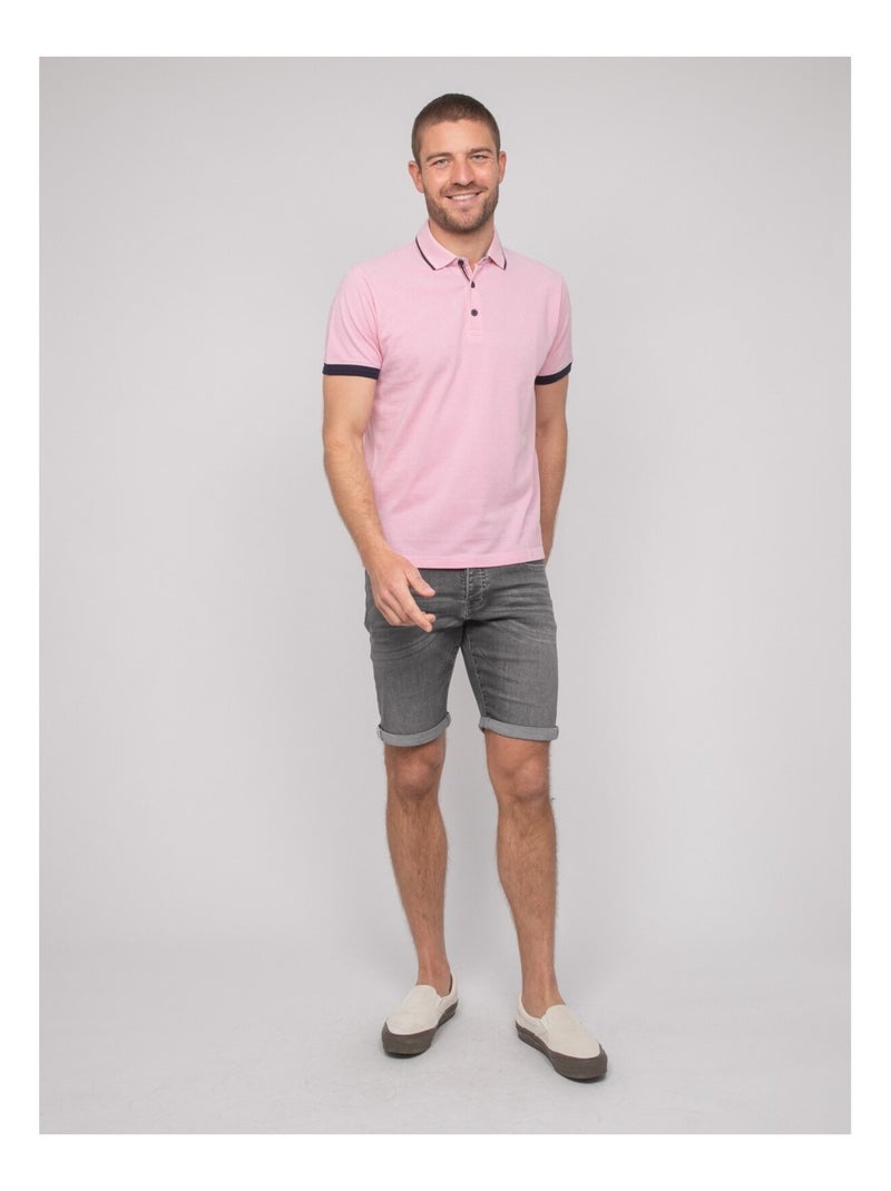 Polo de manga corta de algodón POPIMANU Rosa - Kiabi