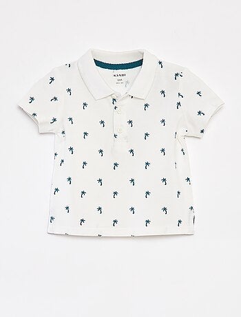 Polo de manga corta de piqué de algodón