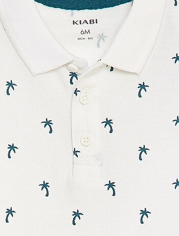 Polo de manga corta de piqué de algodón