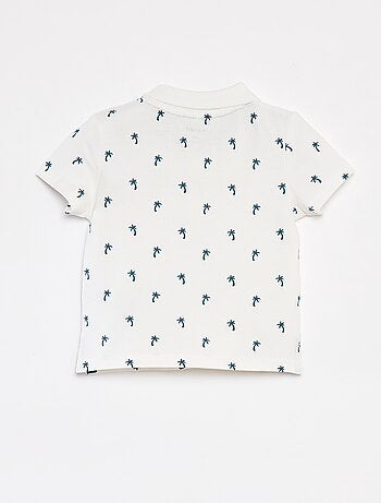 Polo de manga corta de piqué de algodón
