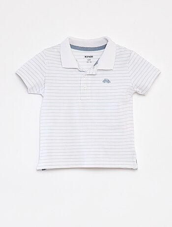 Polo de manga corta de piqué de algodón