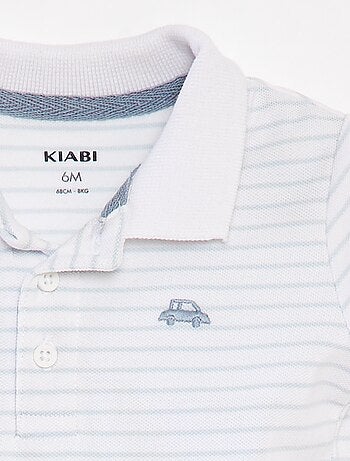Polo de manga corta de piqué de algodón