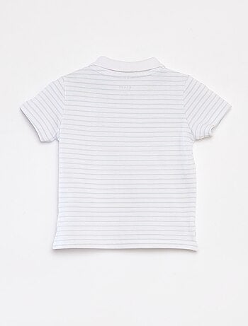 Polo de manga corta de piqué de algodón