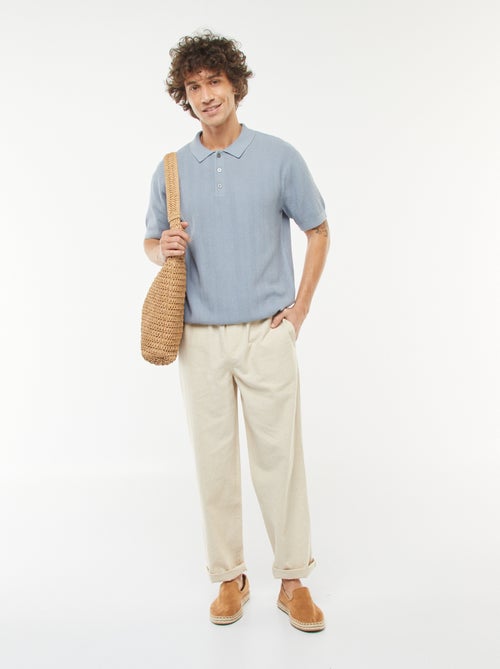 Polo de manga corta de punto - Kiabi