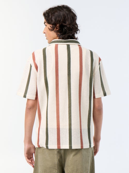 Polo de manga corta de punto calado - Kiabi