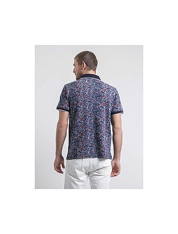 Polo de manga corta de puro algodón con motivos PARUBOL