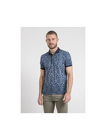 Polo de manga corta de puro algodón con motivos PEPITONG