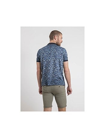 Polo de manga corta de puro algodón con motivos PEPITONG