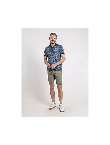 Polo de manga corta de puro algodón con motivos PEPITONG