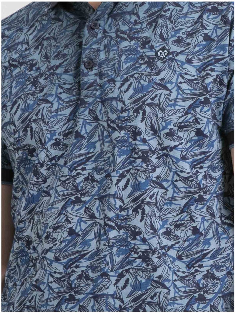 Polo de manga corta de puro algodón con motivos PEPITONG Azul marino - Kiabi