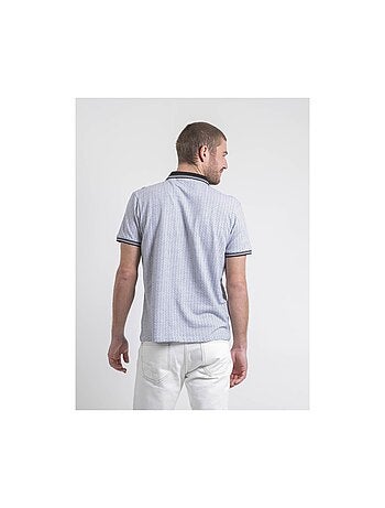 Polo de manga corta de puro algodón con motivos PIROULIO