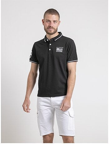 Polo de manga corta de puro algodón PAHDU