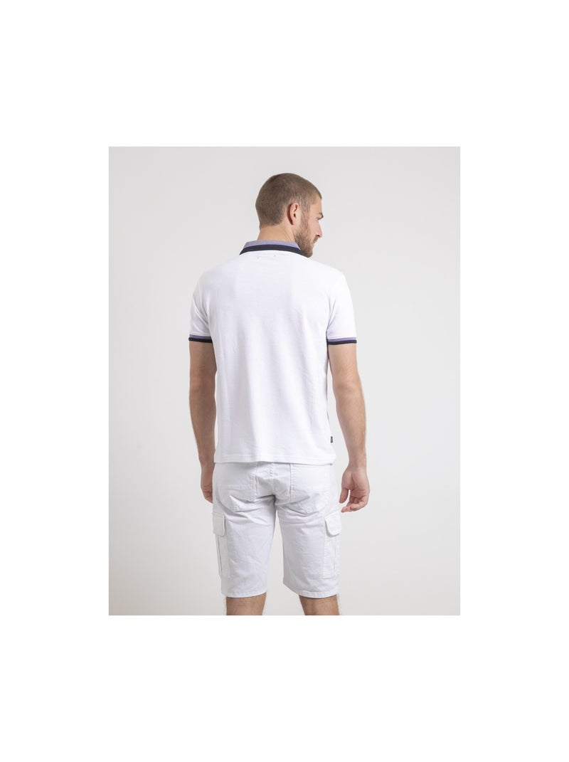 Polo de manga corta de puro algodón PEPANOLO Blanco - Kiabi