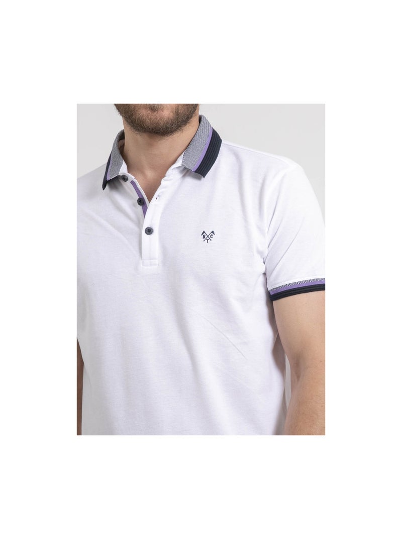 Polo de manga corta de puro algodón PEPANOLO Blanco - Kiabi