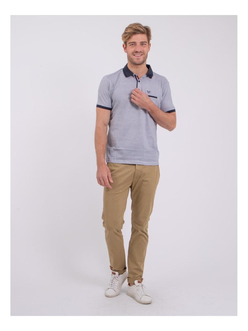 Polo de manga corta de puro algodón PIVOLKAN Azul marino - Kiabi