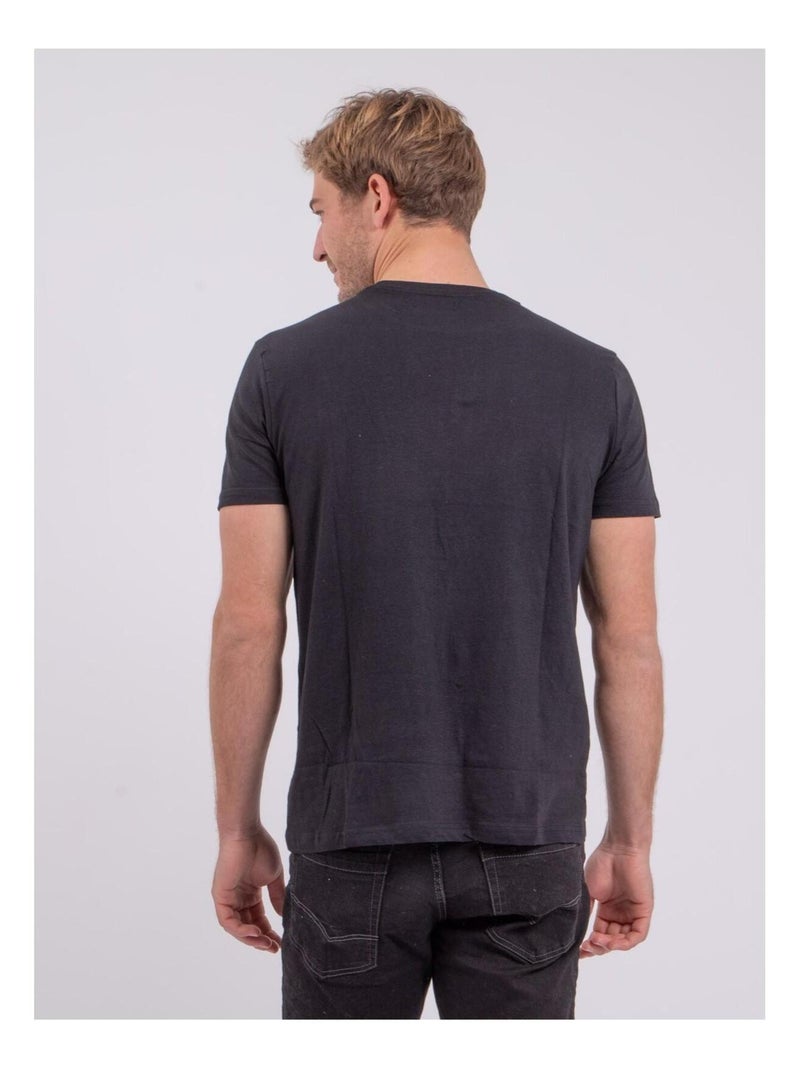 Polo de manga corta de puro algodón POUFASA Negro - Kiabi