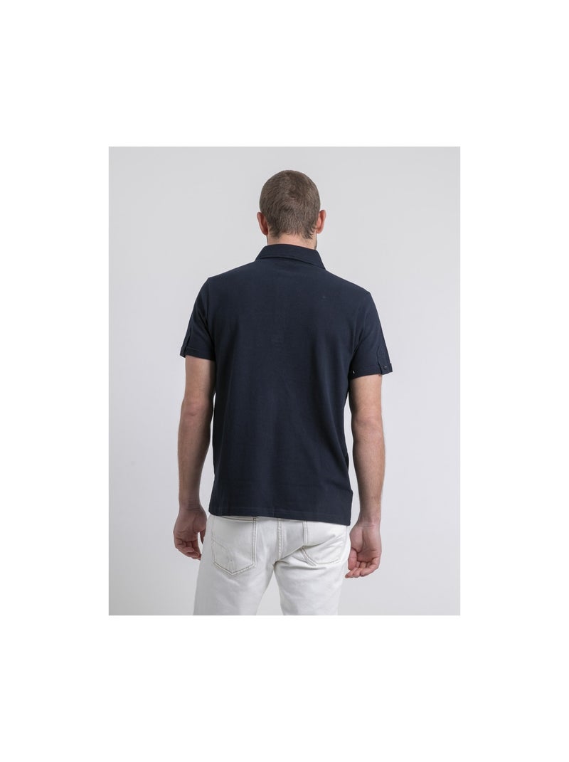 Polo de manga corta de puro algodón POULOAN Azul marino - Kiabi