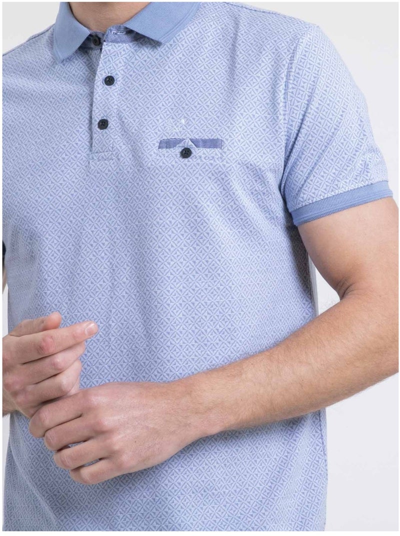 Polo de manga corta de puro algodón POULOUKA Azul marino - Kiabi