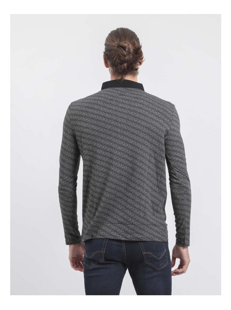 Polo de manga corta de puro algodón PURLY Negro - Kiabi