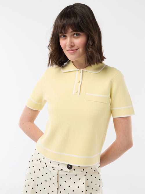 Polo de manga corta en piqué de algodón - Kiabi