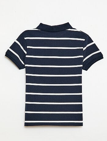 Polo de manga corta en piqué de algodón