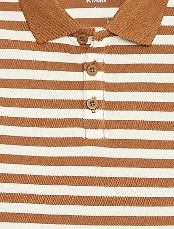 Polo de manga corta en piqué de algodón