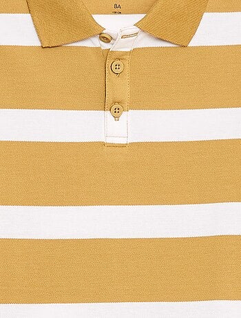 Polo de manga corta en piqué de algodón