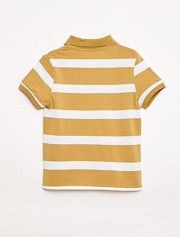 Polo de manga corta en piqué de algodón